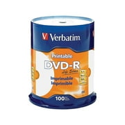 Verbatim Life Series DVD-R Printable Disc Spindle, Pack of 100