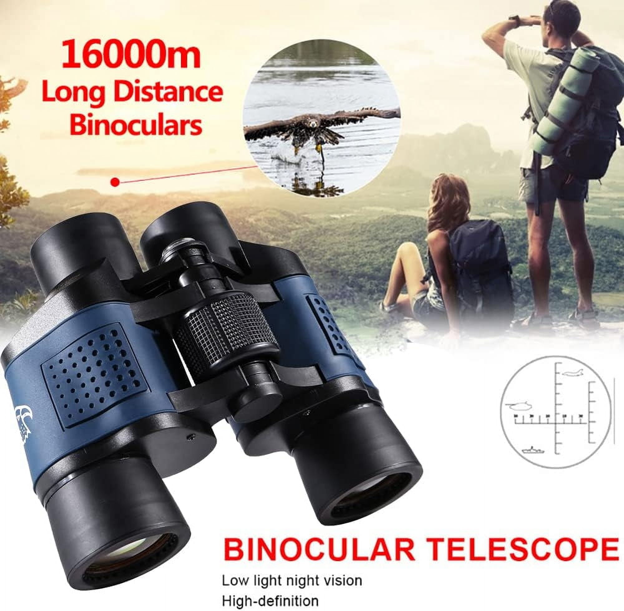 12X40 Binoculars for Adults, HD High Powered Binoculars, Waterproof Binoculars for Bird Watching Hunting Camping, Blue
