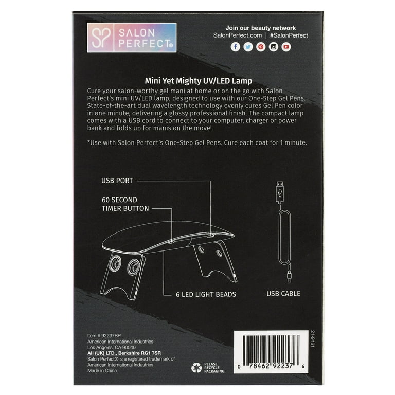 Salon Perfect Mini UV LED Gel Polish Lamp
