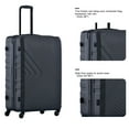 thumbnail image 6 of 3 Piece Luggage Sets,Expandable ABS Lightweight Hardshell Double Spinner Wheel 3 Piece Set Suitcase Travel Bag with TSA Lock and Two Hooks 20/24/28 inch (Style-9,Black), 6 of 10