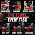 thumbnail image 5 of SupremePlus Red Shop Towels 500 Count Bulk Value Pack, 13 x 14 Inches, Cotton Cleaning Rags for Commercial, Automotive, Garage, and DIY Projects, 5 of 8