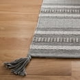 thumbnail image 3 of SAFAVIEH Montauk Ben Striped Cotton Runner Rug, Grey/Ivory, 2'6" x 6', 3 of 8