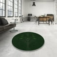 thumbnail image 4 of Ahgly Company Machine Washable Indoor Square Transitional Deep Emerald Green Area Rugs, 4' Square, 4 of 7