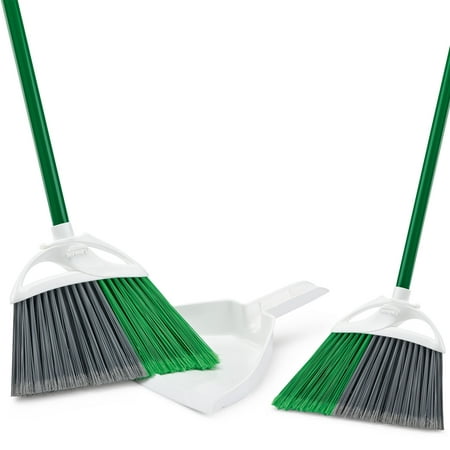 Libman 2 Angle Brooms with 1 Dustpan Value Pack (Best Way To Clean A Broom)