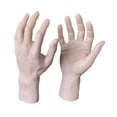 thumbnail image 2 of 2x modelo de mano simulación de manos realistas tamaño izquierdo y derecho manos falsas manos de maniquí para entrenamiento de uñas fiesta temática, 2 of 8