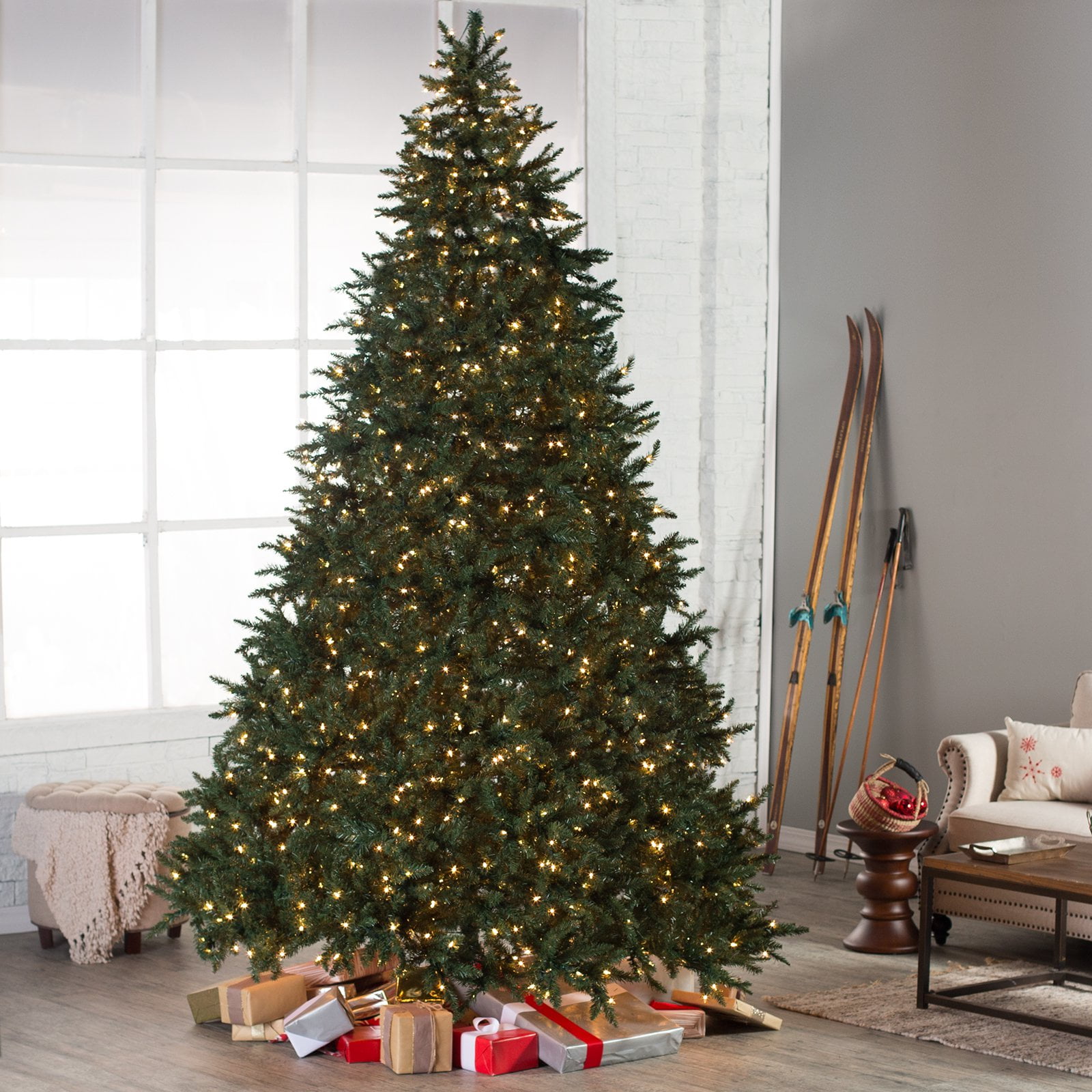 classic pine full pre lit christmas tree 10 ft clear walmart com 10 ft pre lit christmas tree