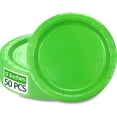 thumbnail image 1 of 50Pcs Green Paper Plates - 9\u201d Light Green Paper Plates Round Bulk Dinner Plates for Spring Summer Daily Use Holiday Picnic Celebrations Sage Green Birthday Party Decorations, 1 of 7