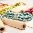 thumbnail image 5 of Cheers.US 4Pcs/Set Jump Rope for Kids Student Wooden Handle Adjustable Cotton Braided Fitness Skipping Rope Outdoor Fun Activity, Great Party Favor, Exercise Activity Colorful Sports Fitness Tool, 5 of 7