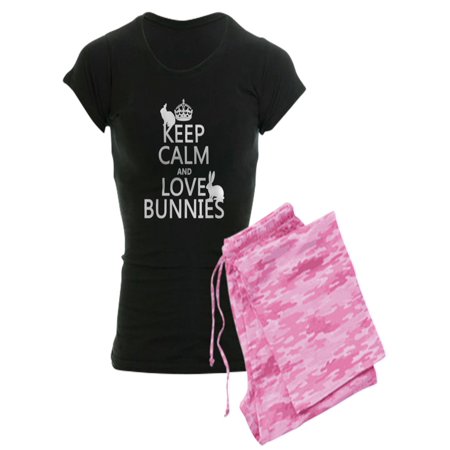 

CafePress - Keep Calm And Love Bunnies Pajamas - Women s Dark Pajamas