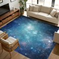 thumbnail image 2 of 5x8 Area Rugs, Blue Ombre Sky Non-Skid Rubber Backing Large Rectangle Rugs - Living Room Bedroom Home Office, Vibrant Starry Sky Indoor Floor Mat Carpets Washable Rug, 2 of 9