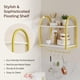 thumbnail image 3 of Estantes de Cocina Flotantes de Madera, Ahorran Espacio en Paredes Blancas Pinmoco 6H-WHT, 3 of 7