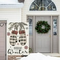 thumbnail image 2 of Hello Winter Garden Flag Glove MittenDouble Sided 12x18 Inch Small Burlap Welcome Holiday Yard Outdoor Outside Home Decoration, 2 of 6