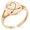 Rose Gold, variant on Stainless Steel Heart Love Arrow Minimalist Oval Top Polished Statement Ring