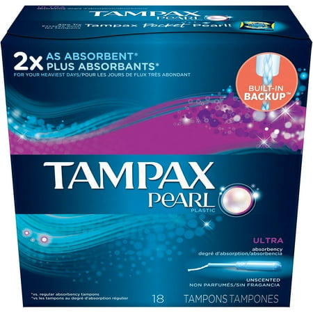 ultra tampax tampons absorbency unscented count pearl