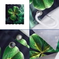 thumbnail image 5 of Hometravel Four Leaf Clover Design Waterproof Shower Curtain, Polyester Bathroom Decoration with Hooks, Decorative Curtain for Bath, Home, 180x180cm, Accessory, 5 of 6