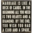 thumbnail image 2 of Primitives by Kathy 19526 Classic Box Sign, 6" x 6.5", Marriage Is Like, 2 of 2