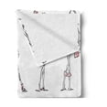 thumbnail image 2 of Fashion Soft Flannel Fleece Throw Blanket, Cartoon Girls High Heel Shoes Glamour Urban Life Catwalk Style Picture, Cozy Plush for Indoor and Outdoor Use, 50" x 60", White Pink, by Ambesonne, 2 of 5