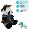 thumbnail image 3 of Panda Bear Stuffed Toy in Cowboy Costume - 16-inch Dressed Stuffed Teddy Bear, Huggable Cute Plushie with Clothes, Gift for Kids, 3 of 5