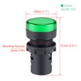 thumbnail image 2 of Unique Bargains 8Pcs AC/DC 12V Indicator Lights, Green LED, Flush Panel Mount 7/8' 22mm, 2 of 7