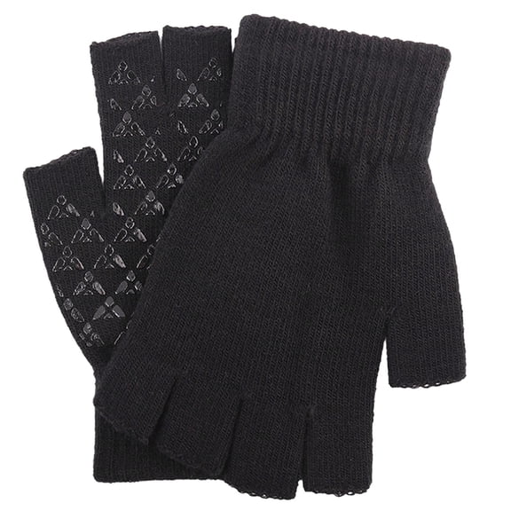 Yangnuo Womens and Mens Marled Cable Knit Fingerless Winter Gloves Man And Women Solid Color Half-Finger Outdoor Fingerless Thicken Wool Casual Fashionable Gloves