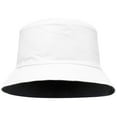 thumbnail image 6 of Reversible Bucket Hat For Men Women Summer Travel Beach Outdoor Fishing Hat 100% Cotton - White/Black, 6 of 7