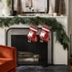 thumbnail image 3 of Set de Dos Artículos para Decoración Navideña: Calcetines Medianos con Diseño de Papá Noel, Muñeco de Nieve y Ciervo; Colgante para Árbol de Navidad y Bolsa de Dulces., 3 of 6