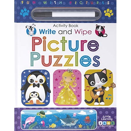 Pre-Owned Picture Puzzles - Write & Wipe Activity Kids Books - Childrens Books Toddler Books (Hardcover) 1951086481 9781951086480