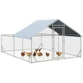 thumbnail image 3 of PawHut Large Metal Chicken Coop Walk-In Chicken Coop Hen House, 149.5", 3 of 10