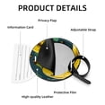 thumbnail image 4 of Banana Set of 2pcs PU Leather Round Suitcase Tags with Privacy Cover and Name ID Tag - Ideal for Travel Luggage, Handbags, Backpacks, School Bags, 4 of 6