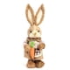 thumbnail image 1 of Adorno De Conejo De Paja Adorno de conejo de paja, conejito de pie de 12 pulgadas con zanahoria para Pascua (8), 1 of 3