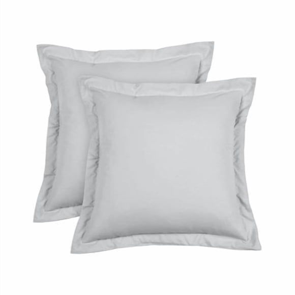 European Square Pillow Shams Set of 2 Pillowcase Euro Shams 24X24 Silver Grey Pillow Covers Premium 600 TC European Pillow Shams 100% Egyptian Cotton Gorgeous Euro Size Decorative Pillow Cover/Cases