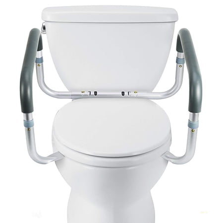 OasisSpace Medical Toilet Safety Frame - Adjustable Compact Support Hand Rails for Bathroom