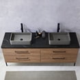 thumbnail image 5 of Trento 72" Double Sink Bath Vanity in North American Oak w/ Black Sintered Stone, 5 of 13