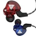 thumbnail image 2 of Auriculares con cable Inteprter sonido estéreo HiFi deportivos para correr color Azul+Rojo, 2 of 6