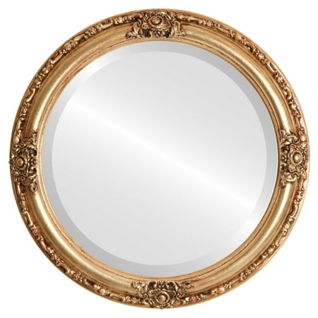 The Oval And Round Mirror Jefferson Framed In Gold Leaf 16x16