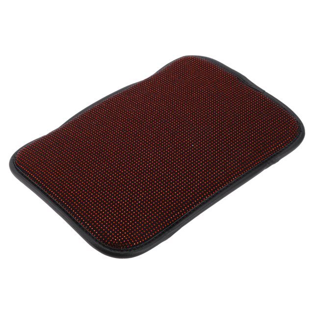 Funda para reposabrazos de automóvil Unique Bargains, antideslizante 12.20"x8.66", cubierta protectora de caja de asiento de Rhinestone roja para la tapa de la consola central