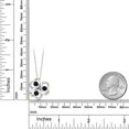 thumbnail image 2 of Gem Stone King 925 Silver and 10K Yellow Gold Round Black Onyx and White Moissanite 3-Stone Pendant Necklace for Women (0.71 Cttw, Gemstone December Birthstone, with 18 inch Chain), 2 of 4