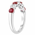 thumbnail image 2 of Pompeii 1 1/2Ct TW Round Diamond & Created Ruby Wedding Anniversary Ring in 14k Gold, 2 of 6
