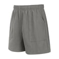 thumbnail image 7 of Liyamei Boys Athletic Shorts with Pockets for Summer Sports Wear Size 5-14,Grey, 7 of 7
