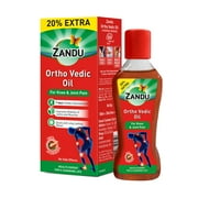 Zandu Ortho Vedic Ayurvedic Oil for Joint, Muscle Pain, Osteoarthritis, Visible improvement in 7 days, Red, 100 ml