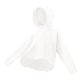 thumbnail image 6 of Girls Boys UPF 50+ Sun Hoodie Shirts with Mask and Brim Long Sleeve UV Protection Ice Silk Zip Sunscreen Clothes White 7-8 Years, 6 of 8