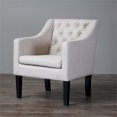 thumbnail image 3 of Baxton Studio Brittany Fauteuil d'Appoint Capitonné Beige et Noir, 3 of 5
