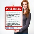 thumbnail image 2 of Pool Rules Sign, Red Pool Sign,, 2 of 8