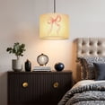 thumbnail image 5 of Linen Drum Lampshades Pink Bow Coquette Preppy Aesthetic Bow Cherry Teen Girl Dorm Room 13"x13"x10" Light Shade for Table Lamps Floor Lamp Shades Lampshade Replacement Assembly Required, 5 of 8