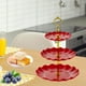 thumbnail image 3 of Bandeja de Almacenamiento Sunnimix Torre de Postre 3 Niveles Rojo, 3 of 8