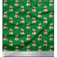 thumbnail image 1 of Soimoi Polyester Crepe Fabric Pug Dog Print Fabric by Yard 52 Inch Wide, 1 of 3