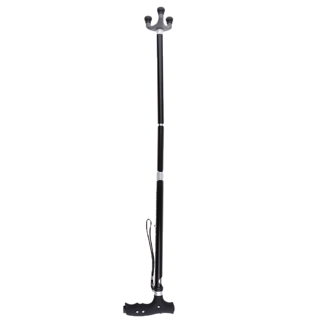 Bastón de Caminata Yinane Plegable Ajustable Antideslizante Negro