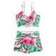 thumbnail image 2 of Traje de baño de 2 piezas para mujer, trajes de baño para mujer, traje de baño casual de moda para mujer, bikini estampado con pliegues planos y huecos, 2 of 5