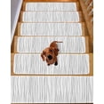 thumbnail image 2 of Gray Stair Treads for Wooden Steps Indoor Runner Rug Carpet, Abstract Lines Gradient Minimalist Modern Texture 15 Pieces Peel and Stick Staircase Step Treads Covers Washable Throw Door Mats, 30"x8", 2 of 6