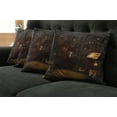 thumbnail image 5 of Ambesonne Gothic Throw Pillow Cover 4 Pack, Magicians with Skulls, 18", Brunette Brown, 5 of 5
